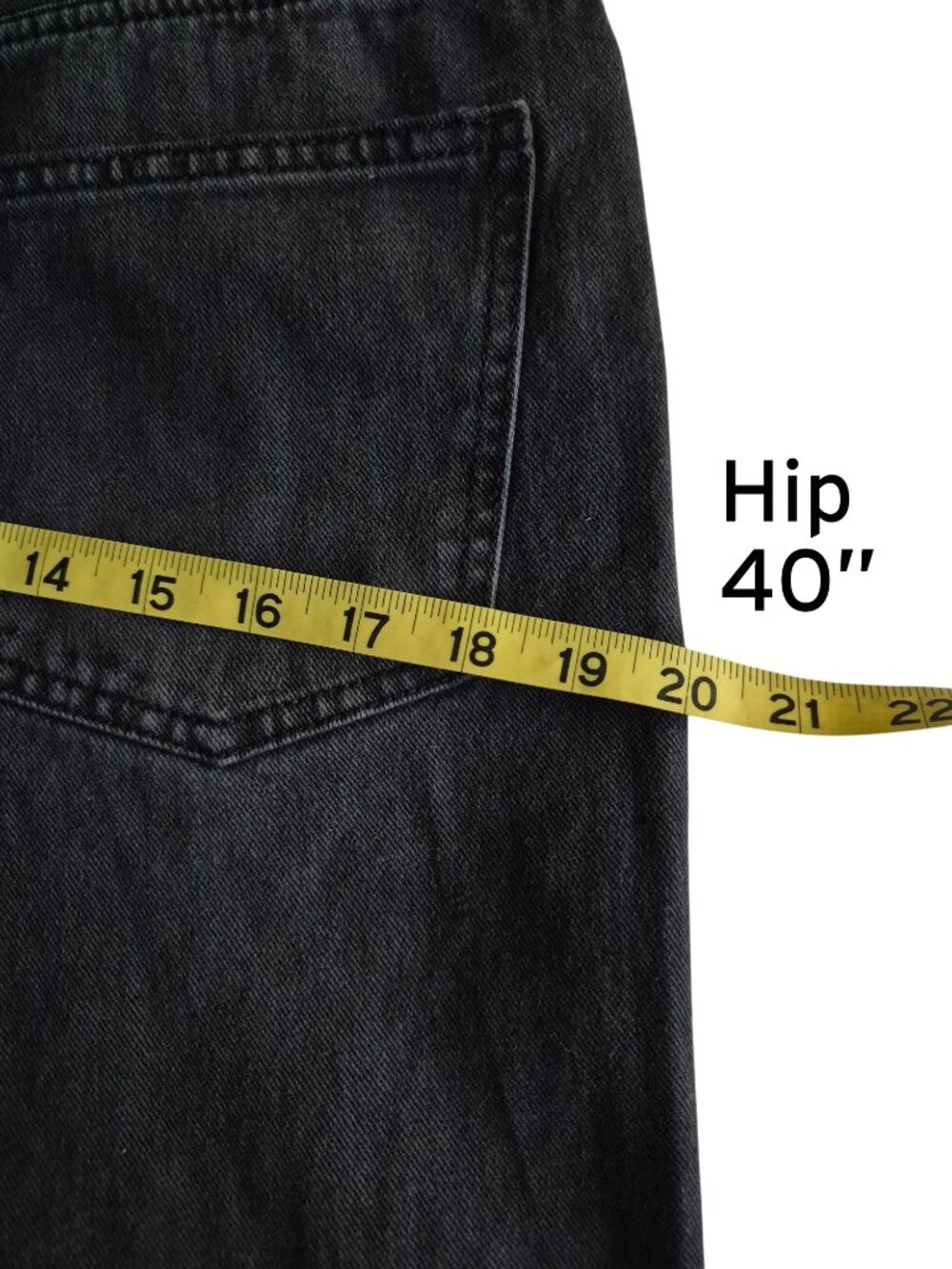 Refuge Denim Skater Y2K Wide leg Distressed Black Jeans Streetwear Size 03 - Picture 12 of 14